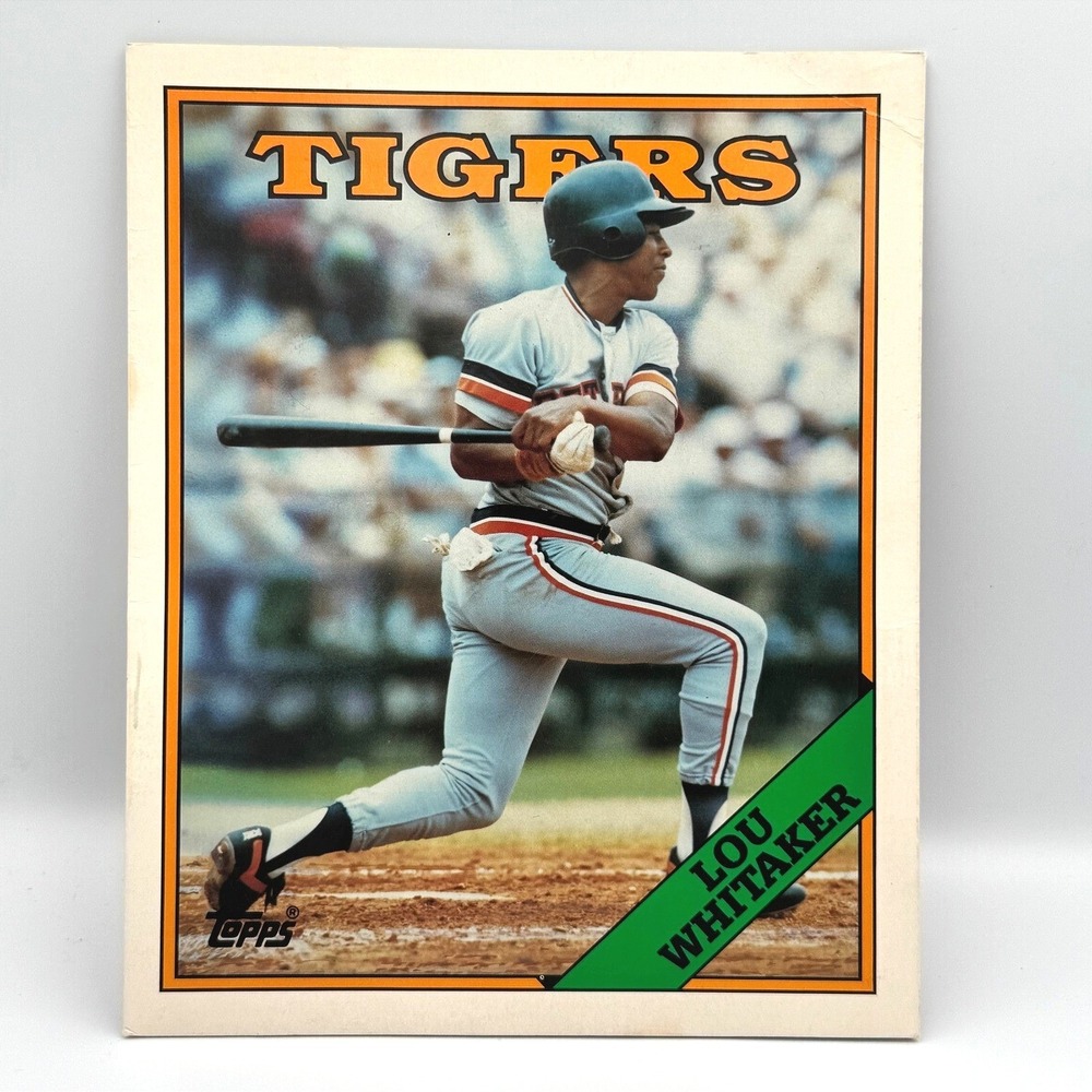 1988 Topps Lou Whitaker Detroit Tigers Sports Shots Folder Duo-Tang